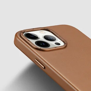 Dux Ducis Grit skórzane etui do iPhone 14 Pro Max elegancki pokrowiec ze sztucznej skóry (kompatybilne z MagSafe) brązowy - Etui i futerały do telefonów - miniaturka - grafika 8