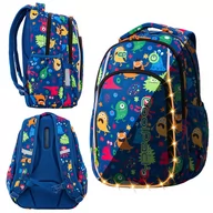 Plecaki szkolne i tornistry - Patio Plecak Coolpack Led Strike S (A18206) Funny Monsters - 94702CP - miniaturka - grafika 1