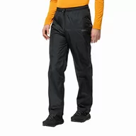 Spodnie sportowe damskie - Spodnie przeciwdeszczowe unisex Jack Wolfskin RAINY DAY PANTS black - S - miniaturka - grafika 1