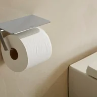 Stojaki i wieszaki na papier toaletowy - Wieszak na papier toaletowy Alpine, chromowany szary, 15x8,7 cm - miniaturka - grafika 1