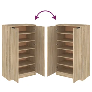 Lumarko Szafka na buty, dąb sonoma, 59x35x100cm,materiał drewnopochodny - Szafki na buty - miniaturka - grafika 9