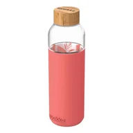 Shakery i bidony sportowe - QUOKKA Quokka Flow Butelka na wodę ze szkła 660 ml (Inner Pink Botanical) 40006 - miniaturka - grafika 1