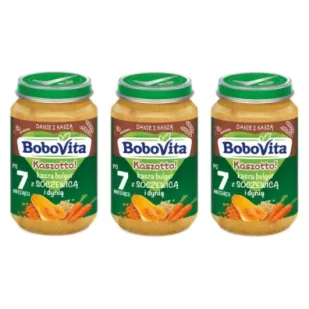 BoboVita Kaszotto! Kasza bulgur z soczewicą i dynią po 7 miesiącu Zestaw 3 x 190 g - Dania dla dzieci - miniaturka - grafika 1