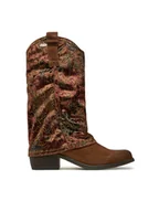 Kozaki damskie - Laura Vita Kowbojki Ercwinao 22 Brązowy - miniaturka - grafika 1