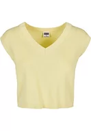 Swetry damskie - Urban Classics Damska bluza z krótkim rękawem, wsuwana, sweter, Softyellow, L - miniaturka - grafika 1
