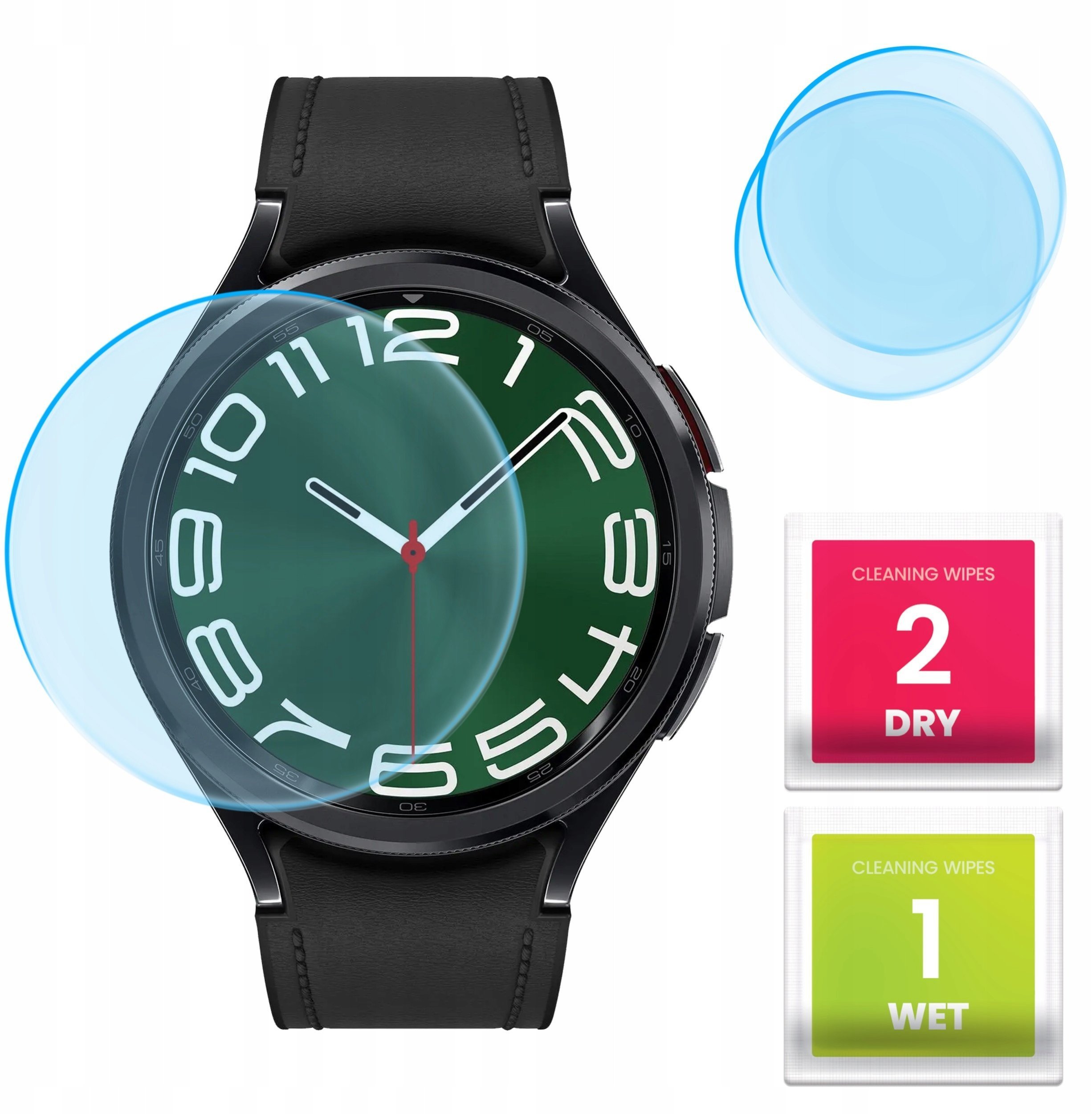 2-PAK Szkło Hybrydowe do Samsung Galaxy Watch 5 / 6 44 mm Szkiełko, 9H