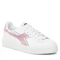 Sneakersy damskie - Sneakersy Diadora Step P Double Logo 101.178643-C0931 Super White / Pink - miniaturka - grafika 1