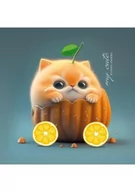 Pedagogika i dydaktyka - Notatnik ozdobny 100x100/48K gładki TW Kot w dyni - miniaturka - grafika 1