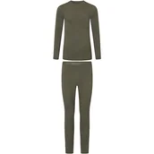 Pozostała odzież narciarska - Bielizna termiczna męska Viking Set Gasher Man Khaki XXL wełna Merino - miniaturka - grafika 1