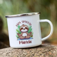 Kubki - Zabawny kubek emaliowany z imieniem - Oaza spokoju - miniaturka - grafika 1