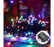 Lampy ogrodowe - Aigostar -LED Zewnętrzny łańcuch bożonarodzeniowy 200xLED/8 funkcji 3xAA 10,3m IP44 wielobarwny - miniaturka - grafika 1