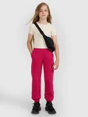 Spodnie i spodenki dla dziewczynek - 4F Spodnie dresowe joggery dziewczęce - różowe 134 (8-9 lat) - miniaturka - grafika 1