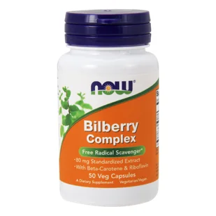 Now Foods Bilberry Complex Borówka czernica 80 mg (50 kap) C1AE-582C9 - Suplementy naturalne - miniaturka - grafika 1