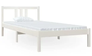 Białe jednoosobowe łóżko z drewna 90x200 cm Z4-L46 - Łóżka - miniaturka - grafika 1