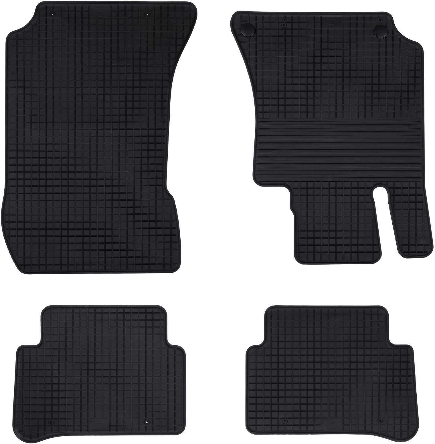 vidaXL Mata samochodowa 4 pcs Czarny pasuje do MERCEDES E 09-16 Guma