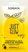 Maseczki do twarzy - Soraya JUST GLOW ROZŚWIETLAJĄCA MASKA NA TKANINIE 17g - miniaturka - grafika 1