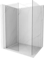 Ścianki i drzwi prysznicowe - Mexen Kioto ścianka prysznicowa Walk-in 180 x 120 cm, transparent, biała - 800-180-202-20-00-120 - miniaturka - grafika 1