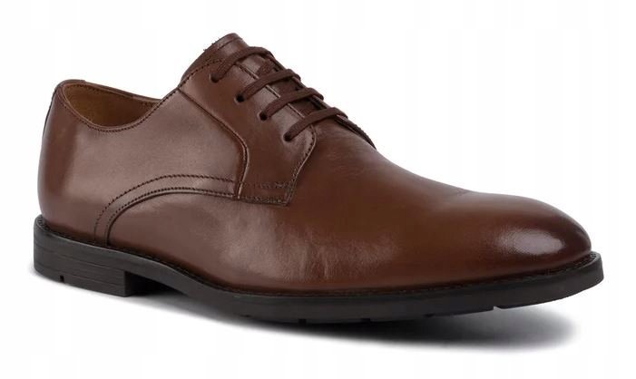 CLARKS PÓŁBUTY MĘSKIE BRĄZOWE SZNUROWANE SKÓRZANE 41,5 16AA