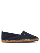 Espadryle damskie - Tommy Hilfiger Espadryle Basic Tommy Flat Espadrille FW0FW06497 Granatowy - miniaturka - grafika 1