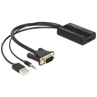 Delock Adapter VGA/USB/3.5 mm audio - HDMI - Kable komputerowe i do monitorów - miniaturka - grafika 1