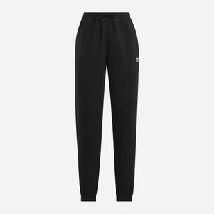 Spodnie dresowe ocieplane damskie Reebok Identity Small Logo Fleece Jogger 100202910 L Czarne (1200143632130) - Spodnie sportowe damskie - miniaturka - grafika 1