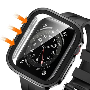 Obudowa ochronna z szkłem Alogy Protector Case 2w1 nakładka etui do Apple Watch 7/8 45mm Czarna - Akcesoria do smartwatchy - miniaturka - grafika 7