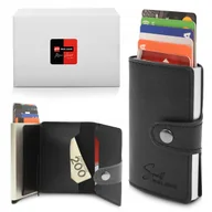 Portfele - Automatyczne ETUI na Karty Ochrona RFID Portfel Wysuwany Pako Jeans CZARNY - miniaturka - grafika 1