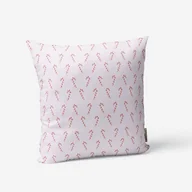 Ozdoby bożonarodzeniowe - Poduszka świąteczna - Laski cukrowe - róż - miniaturka - grafika 1