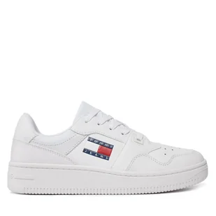 Sneakersy Tommy Jeans Tjw Retro Basket Ess EN0EN02505 Biały - Sneakersy damskie - miniaturka - grafika 1