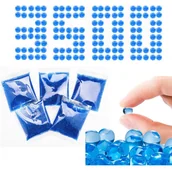 Zabawki militarne - Zestaw Kulki Żelowe do wyrzutni pistoletów karabinów 3500 sztuk 7-8 mm kolor niebieski - miniaturka - grafika 1