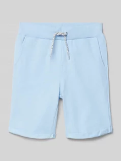 Spodnie i spodenki dla chłopców - Szorty z dzianiny dresowej z prostą nogawką i wpuszczanymi kieszeniami model ‘VERMO’ - grafika 1