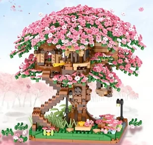 KLOCKI DRZEWO BONSAI ROŚLINA DO SKŁADANIA UKŁADANIA PREZENT DLA DZIECI I DOROSŁYCH - Klocki - miniaturka - grafika 1