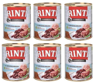 Rinti Kennerfleisch Geflugelherzen karma mokra dla psa - serca drobiowe 12x800g - Mokra karma dla psów - miniaturka - grafika 1