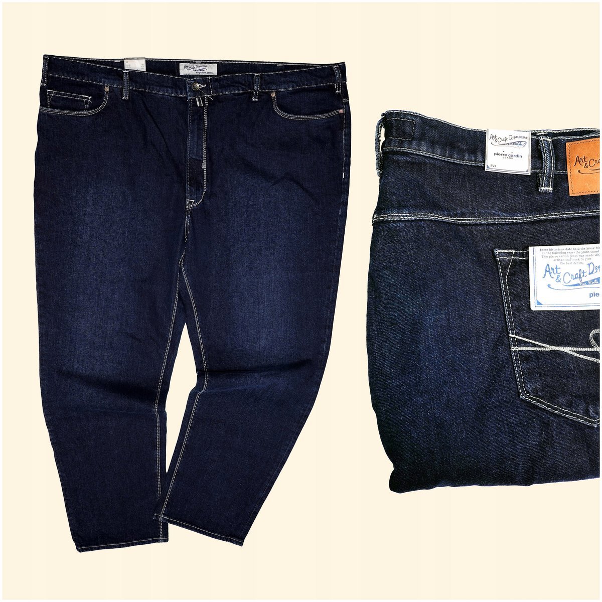 PIERRE CARDIN Nowe Jeansy Męskie Art & Craft EU 68 / 5XL XXXXXL