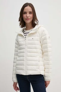 Tommy Hilfiger kurtka puchowa damska kolor beżowy przejściowa WW0WW42350 - Kurtki damskie - miniaturka - grafika 1