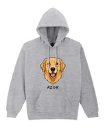 Bluzy damskie - Bluza z kapturem Golden Retriever Personalizowana Pies Szara XXL - miniaturka - grafika 1