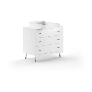 Biała komoda dziecięca z przewijakiem 100x100x74 cm Billy – Vipack - Komody dla dzieci - miniaturka - grafika 1