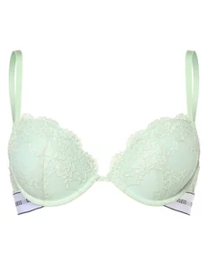 GUESS - Damski biustonosz push-up, zielony - Biustonosze - miniaturka - grafika 1