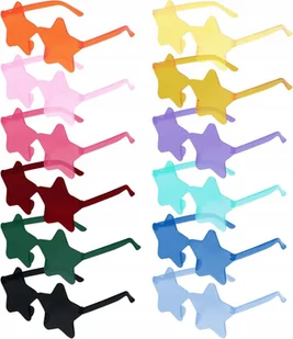 Okulary Retro Gwiazda 12 Kolorów Przezroczyste Hipisowskie Imprezowe Disco - Dodatki do strojów karnawałowych Okulary Retro Gwiazda 12 Kolorów Przezroczyste Hipisowskie Imprezowe Disco - Dodatki do strojów karnawałowych - miniaturka - grafika 1