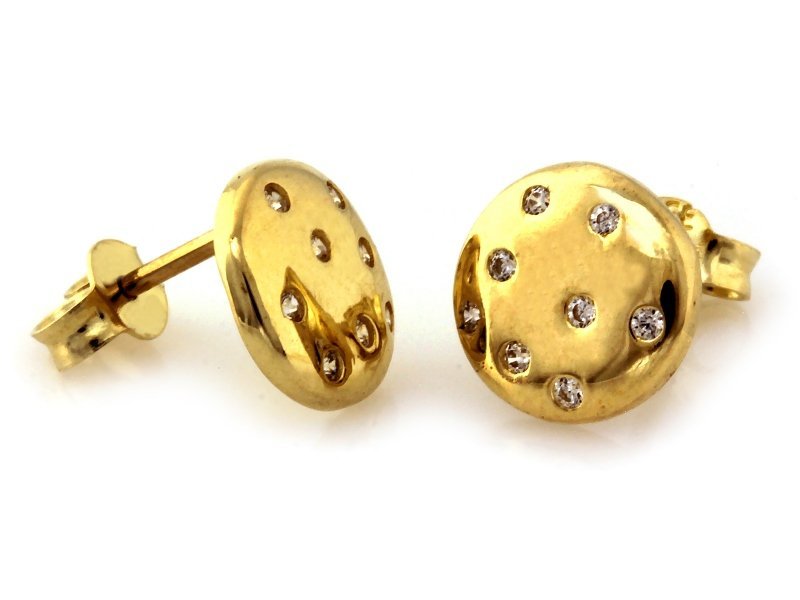 Złote kolczyki 333 kółeczka na sztyfcie 1.06g