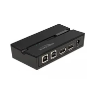 Huby USB - Delock Przełącznik USB 2.0 na 2 komputery PC na 2 urządzenia (czarny) - miniaturka - grafika 1