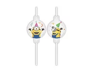 Słomki do napojów - Słomki papierowe Minionki, 4 szt. - miniaturka - grafika 1