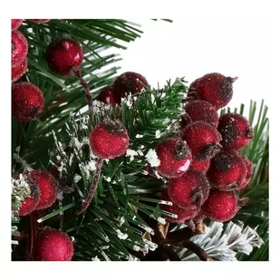 Mroźna jarzębina ciemna sztuczna 20szt wiązka GLZ02 - Ozdoby bożonarodzeniowe - miniaturka - grafika 2