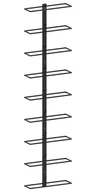 Regały - Minimalistyczny czarny uchwyt ścienny na wino F2-E92 - miniaturka - grafika 1