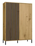 Komody - Nowoczesna komoda z lamelami na nóżkach dąb artisan - Valdi 4X - miniaturka - grafika 1