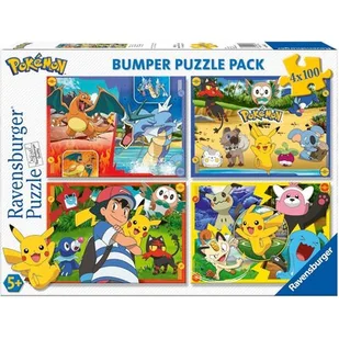 Ravensburger Puzzle Pokemon 4X100 Elementów - Puzzle - miniaturka - grafika 1