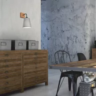 Lampy ścienne - Envostar Risco kinkiet 1-pkt. klosz tkanina szary - miniaturka - grafika 1