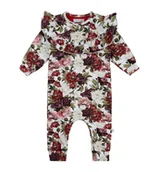 Pajacyki dla niemowląt - Pajac bez stópek Czerwone Kwiaty 86 - miniaturka - grafika 1