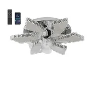 Wentylatory sufitowe - Wentylator sufitowy Crystal, lampa LED, inteligentne sterowanie APP, lampa wentylatora sufitowego B, 110-240V - miniaturka - grafika 1