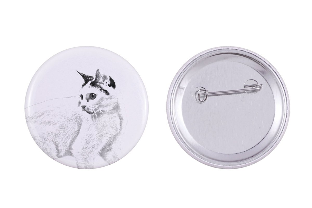 Japoński bobtail - ozdoba plecaka, personalizowana przypinka, idealny gadżet dla miłośników zwierząt marki Art-Dog